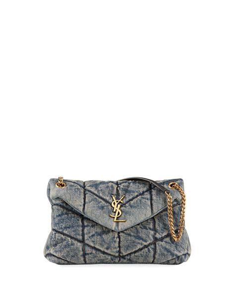 yl handbags|ysl blue jean purse.